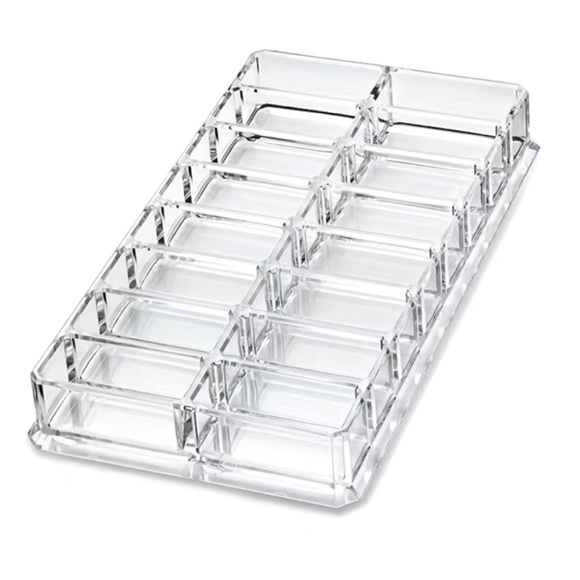16 Grid Storage Box Acrylic Transparent Drawer Divider Eyeshadow Blush Display - Picture 3 of 4